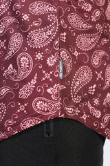 Jed North Herren Graphic Muscle Stringer - Maroon Paisley