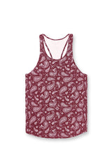 Jed North Herren Graphic Muscle Stringer - Maroon Paisley