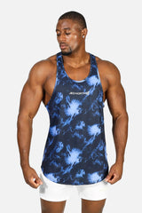 Jed North Herren Muscle Stringer mit Grafik - Abstract Blue