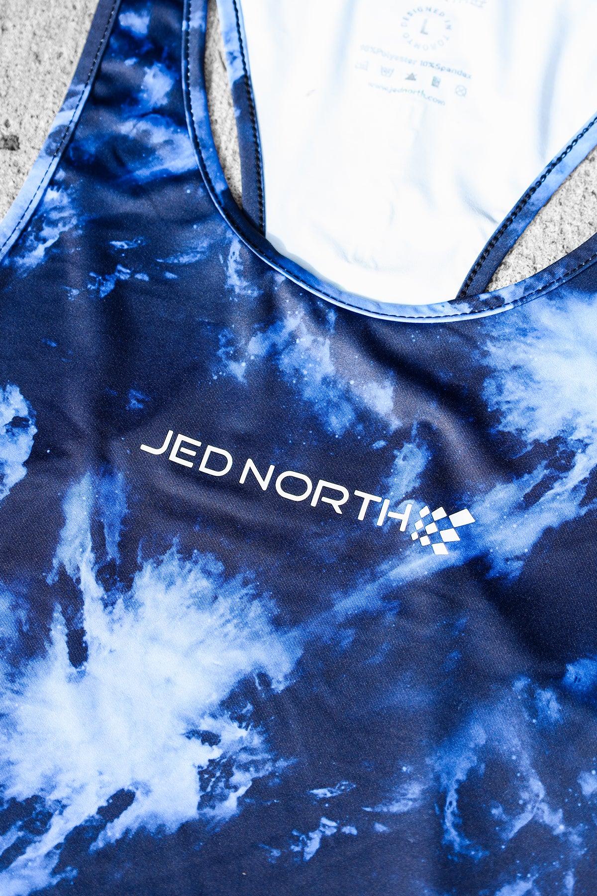 Jed North Herren Muscle Stringer mit Grafik - Abstract Blue