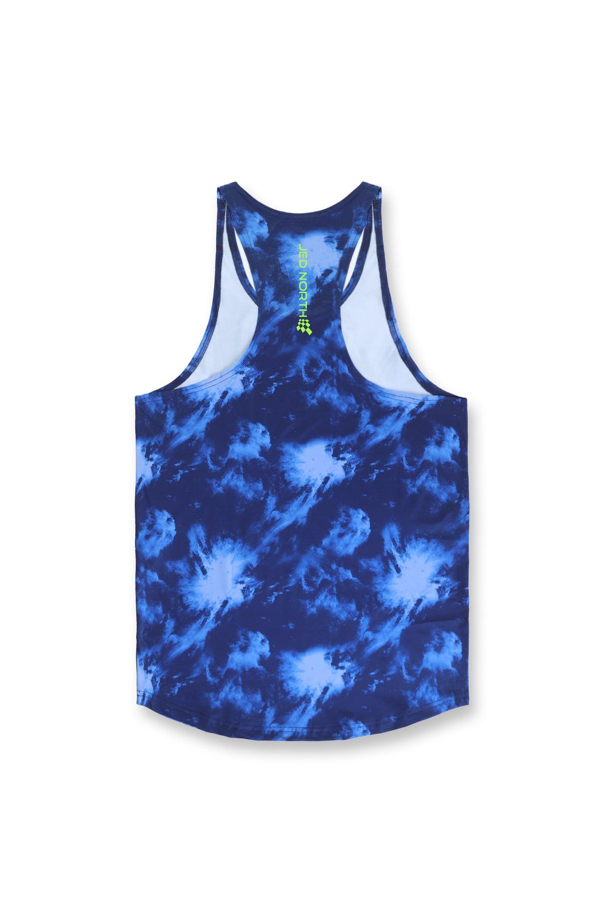 Jed North Herren Muscle Stringer mit Grafik - Abstract Blue