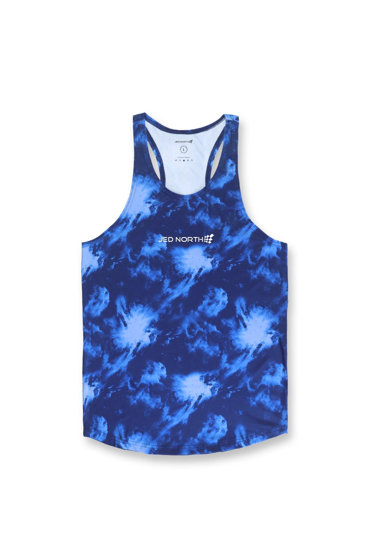Jed North Herren Muscle Stringer mit Grafik - Abstract Blue