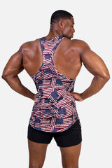 Jed North Herren Muscle-Stringer mit Grafik – USA-Flagge