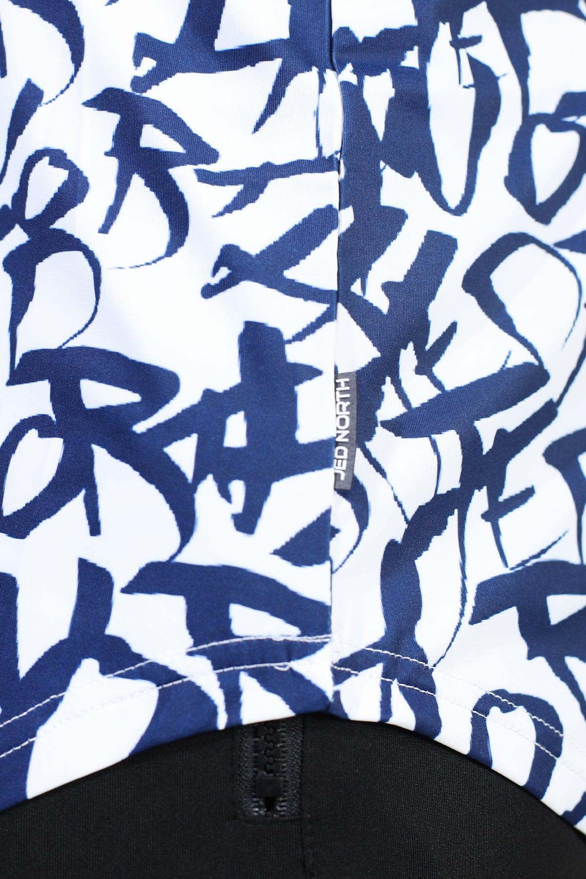 Jed North Herren Muscle Stringer mit Grafik - Weißes Graffiti