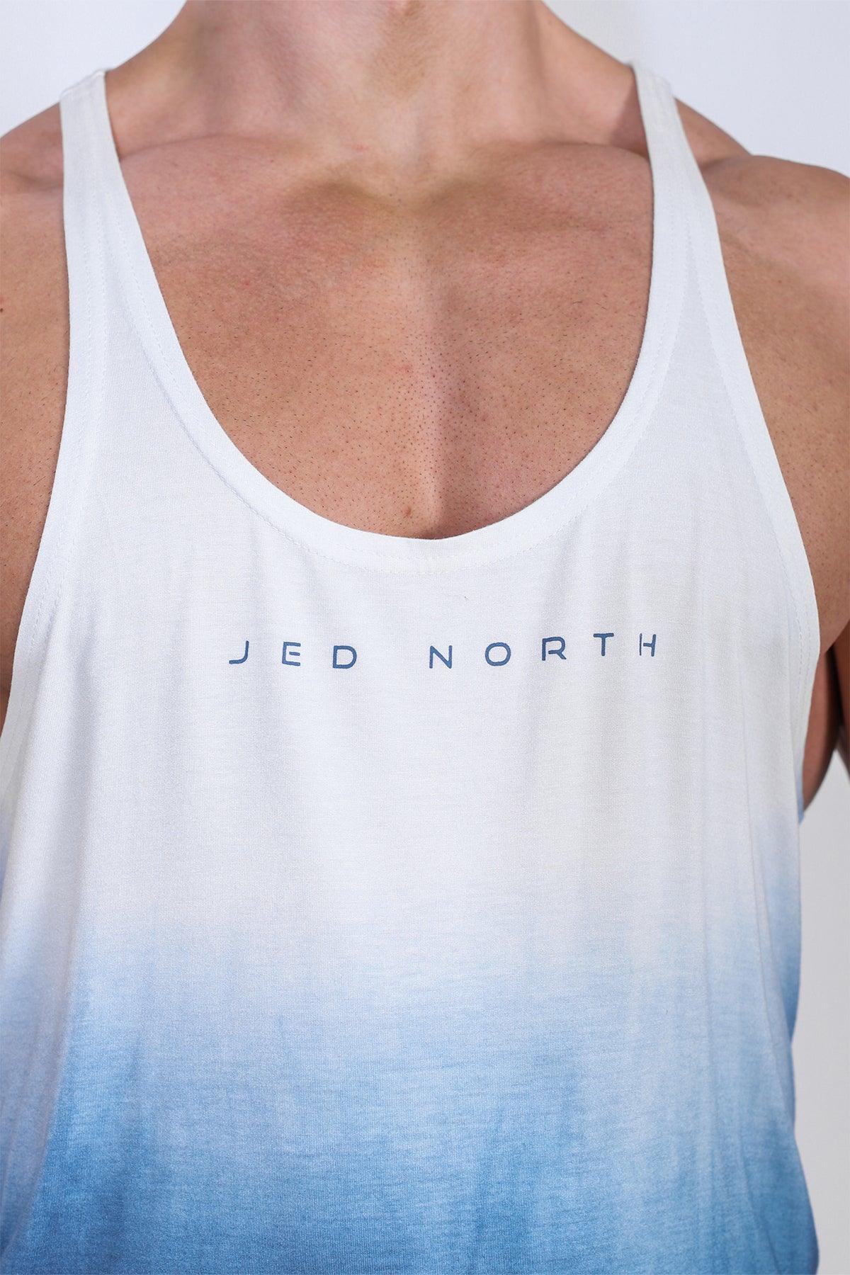 Jed North Herren Classic Bodybuilding Racerback Stringer - Ombre Blau
