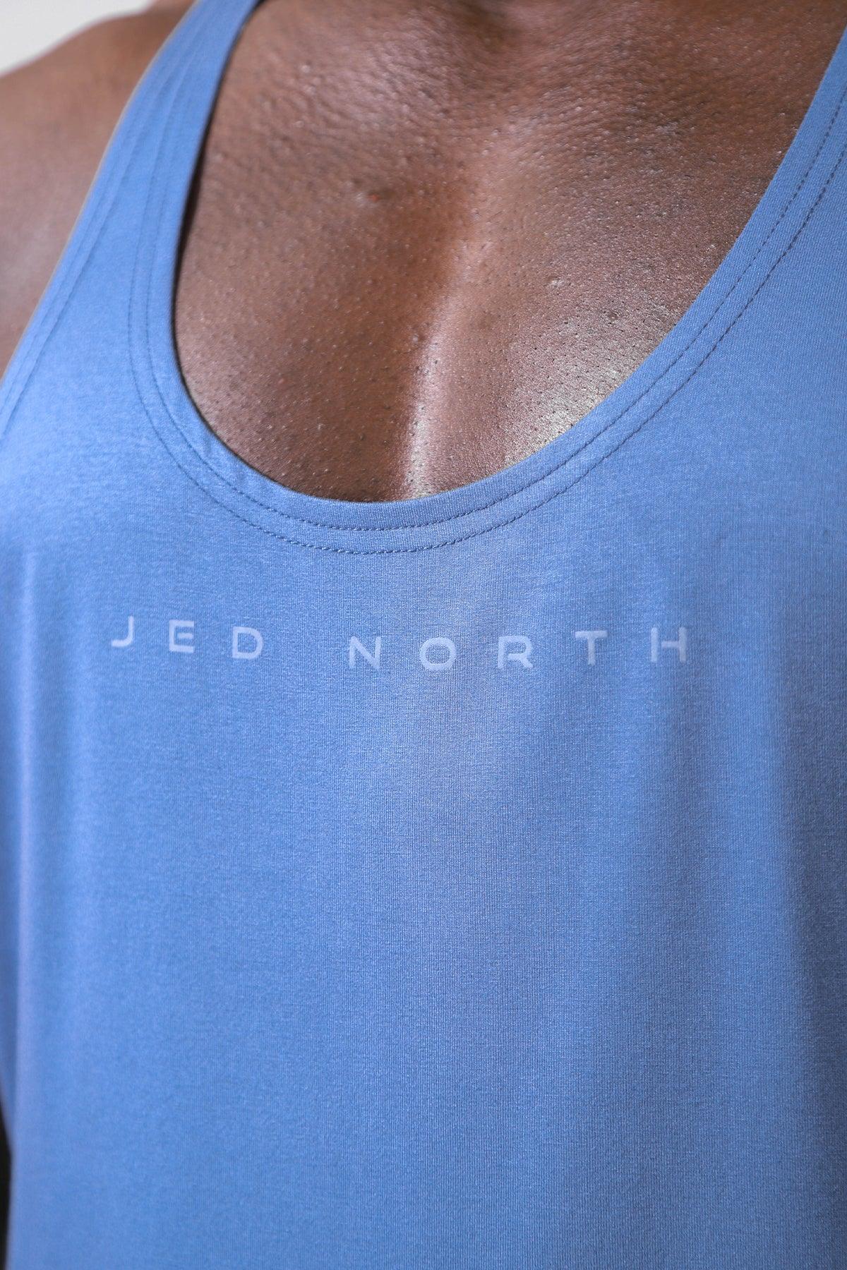 Jed North Herren Classic Bodybuilding Racerback Stringer - Blau