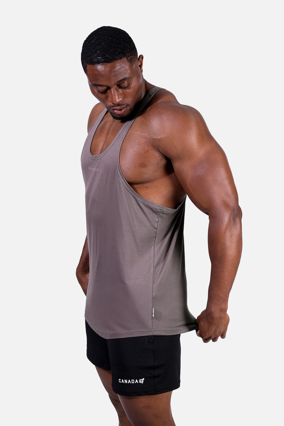Jed North Herren Classic Bodybuilding Racerback Stringer - Quote Grau