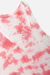 Jed North Herren Classic Bodybuilding Racerback Stringer - Rot Tie-Dye
