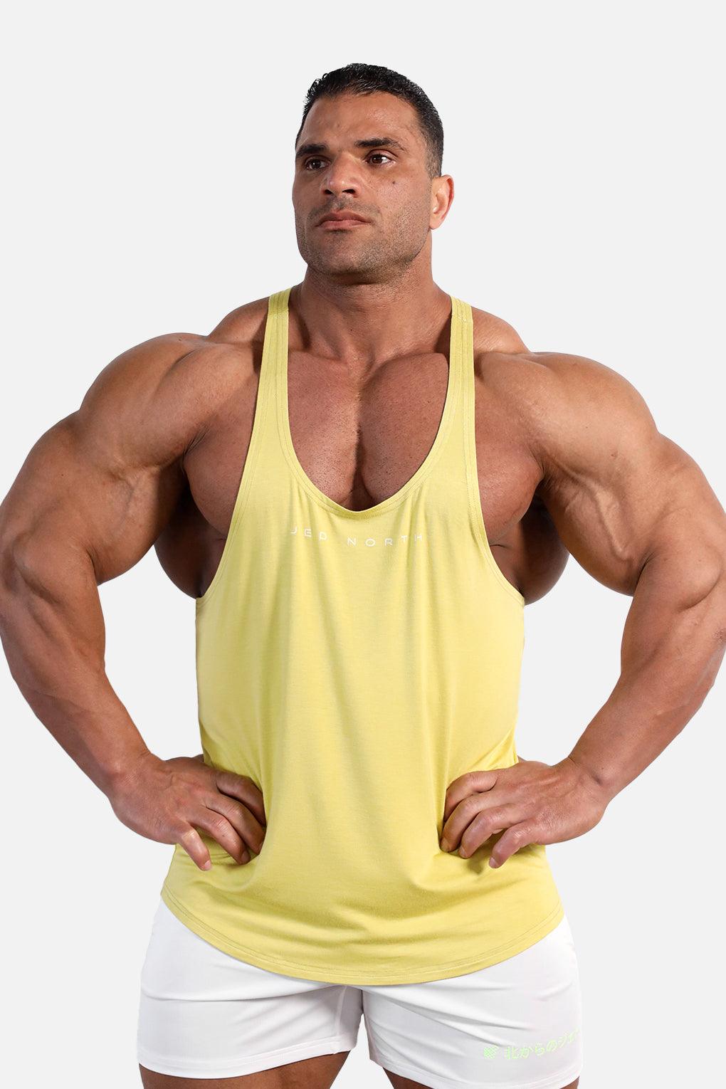 Jed North Herren Classic Bodybuilding Racerback Stringer - Senfgelb