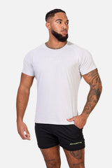 Jed North Herren Agile Kurzarm-Trainingsshirt - Hellgrau
