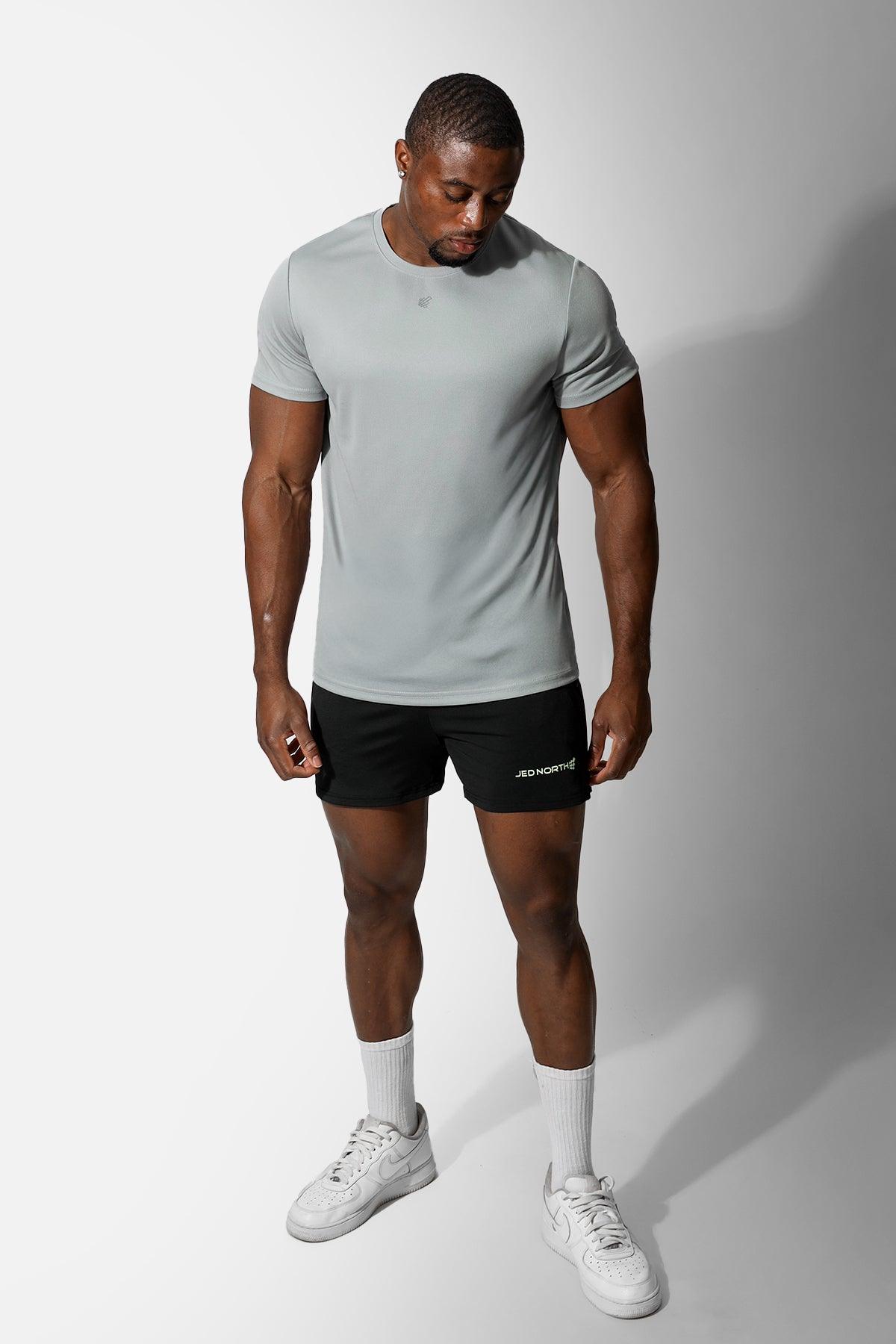 Jed North Herren Tactical Schnelltrocknendes Trainings-T-Shirt - Polar Silver