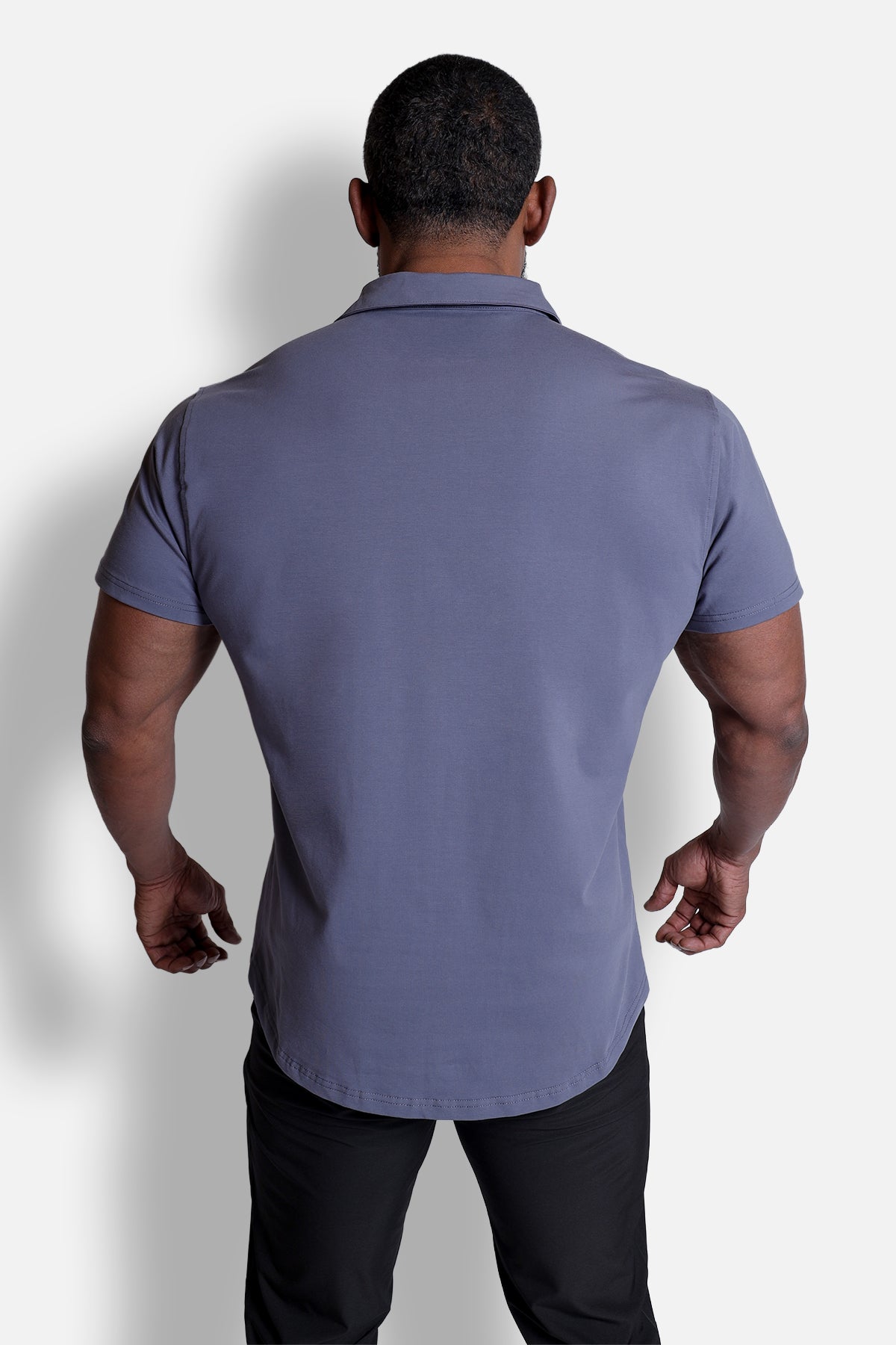 Jed North Men's Muscle-Fit Stretch Short Sleeve Shirt - Storm Gray