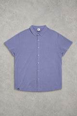 Jed North Men's Muscle-Fit Stretch Short Sleeve Shirt - Muted Blue