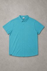 Jed North Men's Muscle-Fit Stretch Short Sleeve Shirt - Light Teal