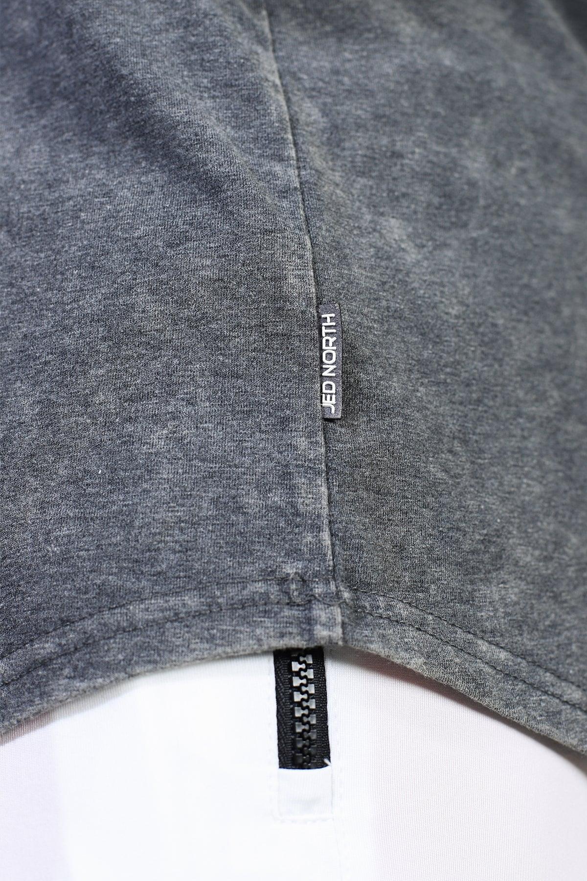 Jed North Herren Retro Washed Bodybuilding Stringer - Heather Grau