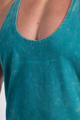 Jed North Herren Retro Washed Bodybuilding Stringer - Tiefsee