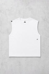 Jed North Herren Retro Oversized Muscle-Shirt - Gewaschenes Weiß
