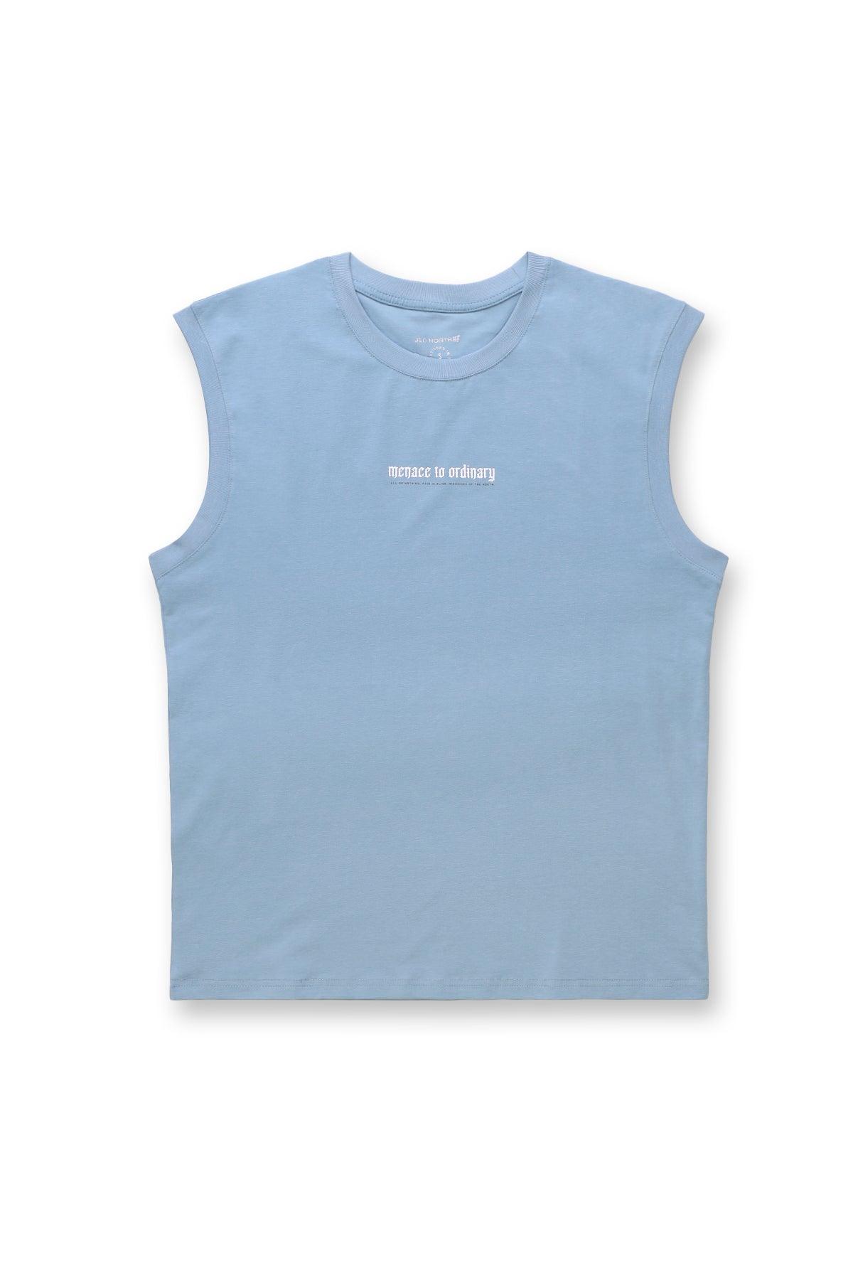 Jed North Ärmelloses Muskelshirt für Herren – Hellblau