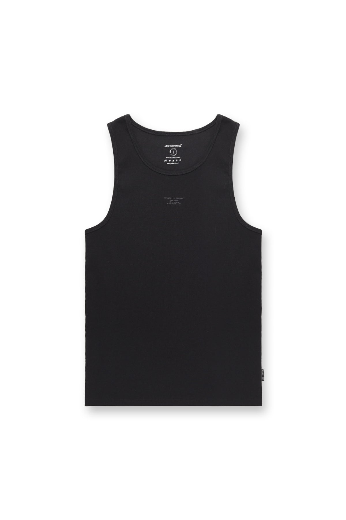 Jed North Herren Rippstrick-Muskelshirt - Schwarz