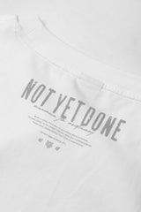 Jed North Oversized Raw-Cut Cropped T-Shirt für Herren – Weiß
