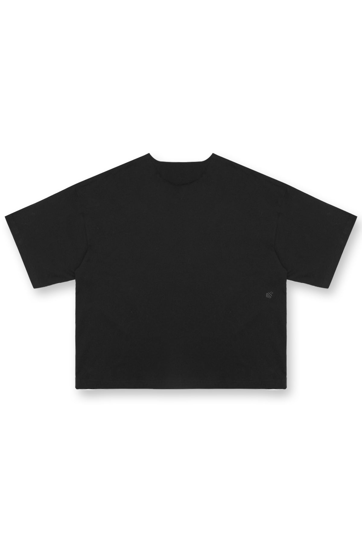 Jed North Herren Raw-Cut Boxy Crop T-Shirt - Schwarz