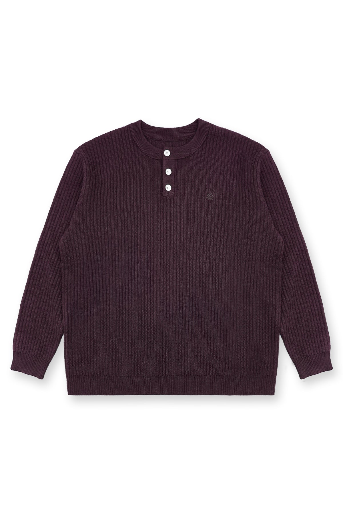 Jed North Men's Classic Henley Sweater  - Brown