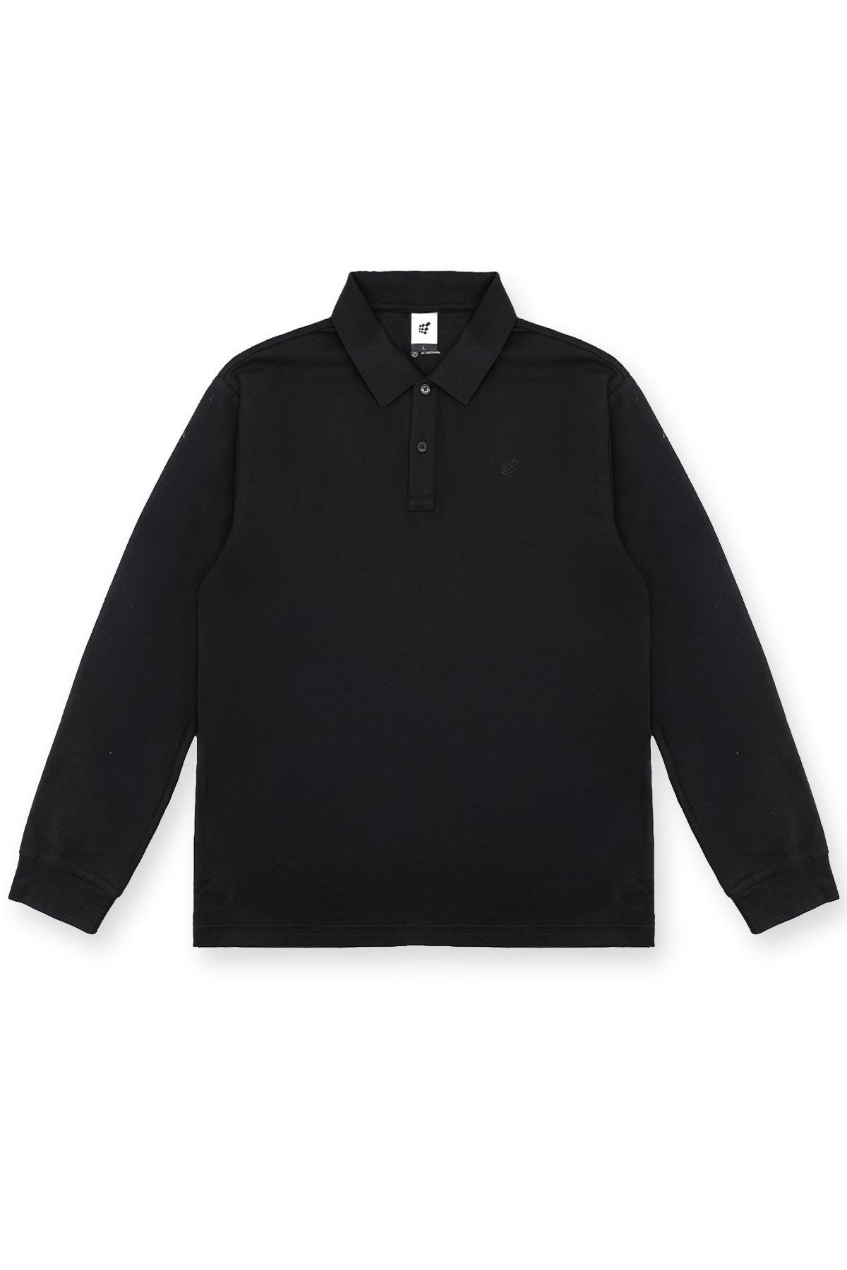 Jed North Men's Polo Button-Up Longsleeve - Black