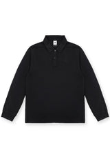 Jed North Men's Polo Button-Up Longsleeve - Black