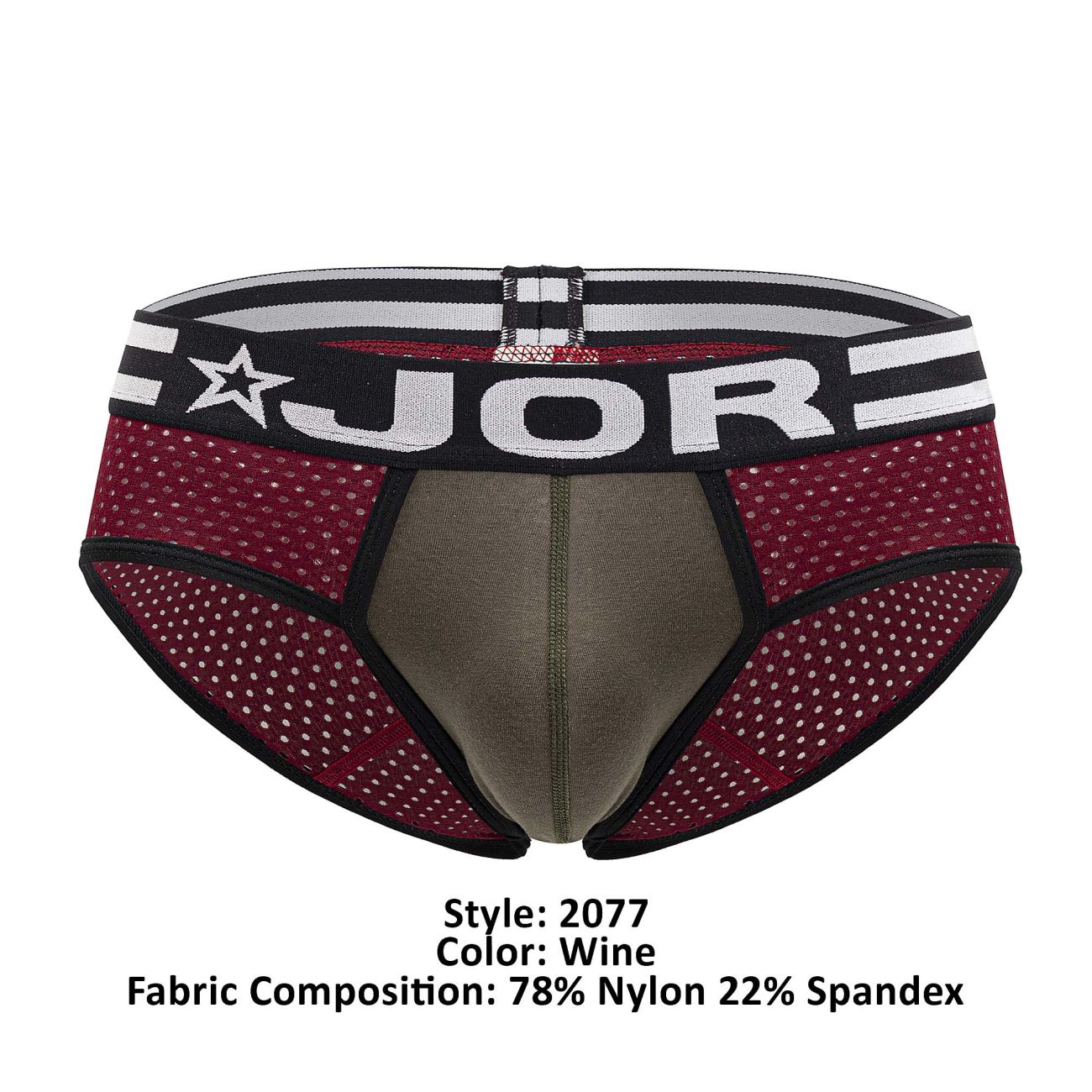 JOR 2077 Slip militaire couleur vin