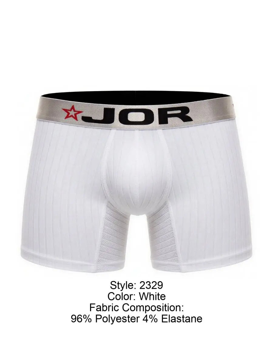 JOR Men's Underwear 2329 Cronos Boxer Briefs Color White