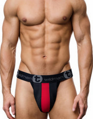 WildmanT Big Boy Pouch Rubber/Cotton Jockstrap Red