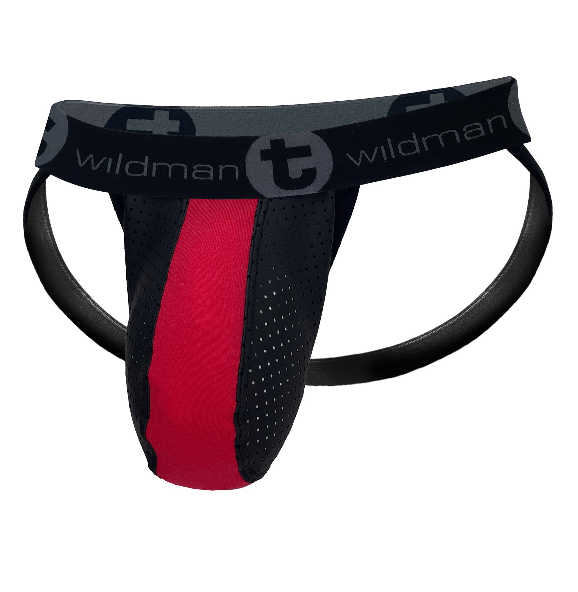 WildmanT Big Boy Pouch Rubber/Cotton Jockstrap Red