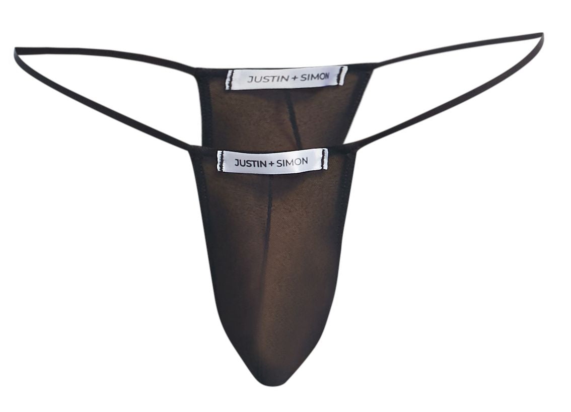 JUSTIN+SIMON XSJ02 Classic G-String Color Black Mesh