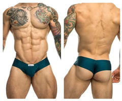 JUSTIN+SIMON Men's Underwear XSJ22 Cheek Briefs Color Opal Green