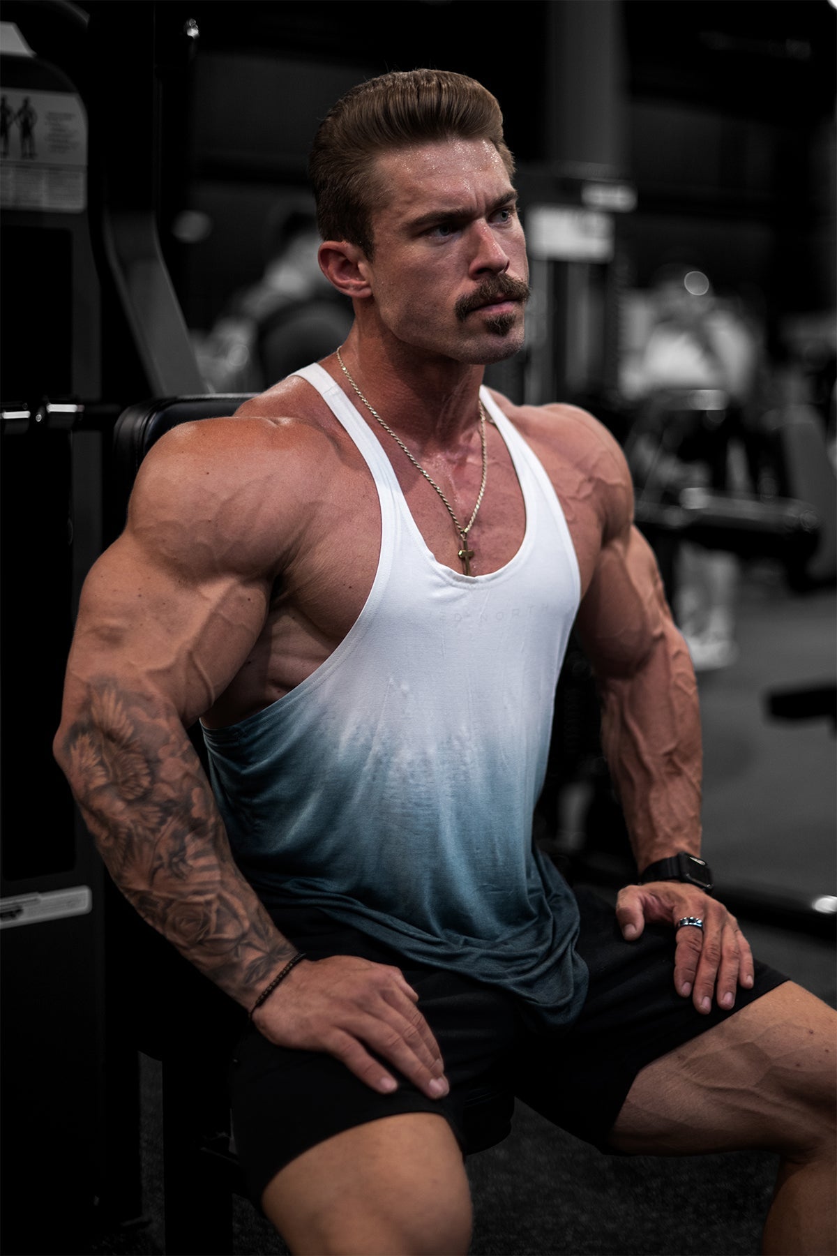 Jed North Herren Classic Bodybuilding Racerback Stringer - Black Ombre
