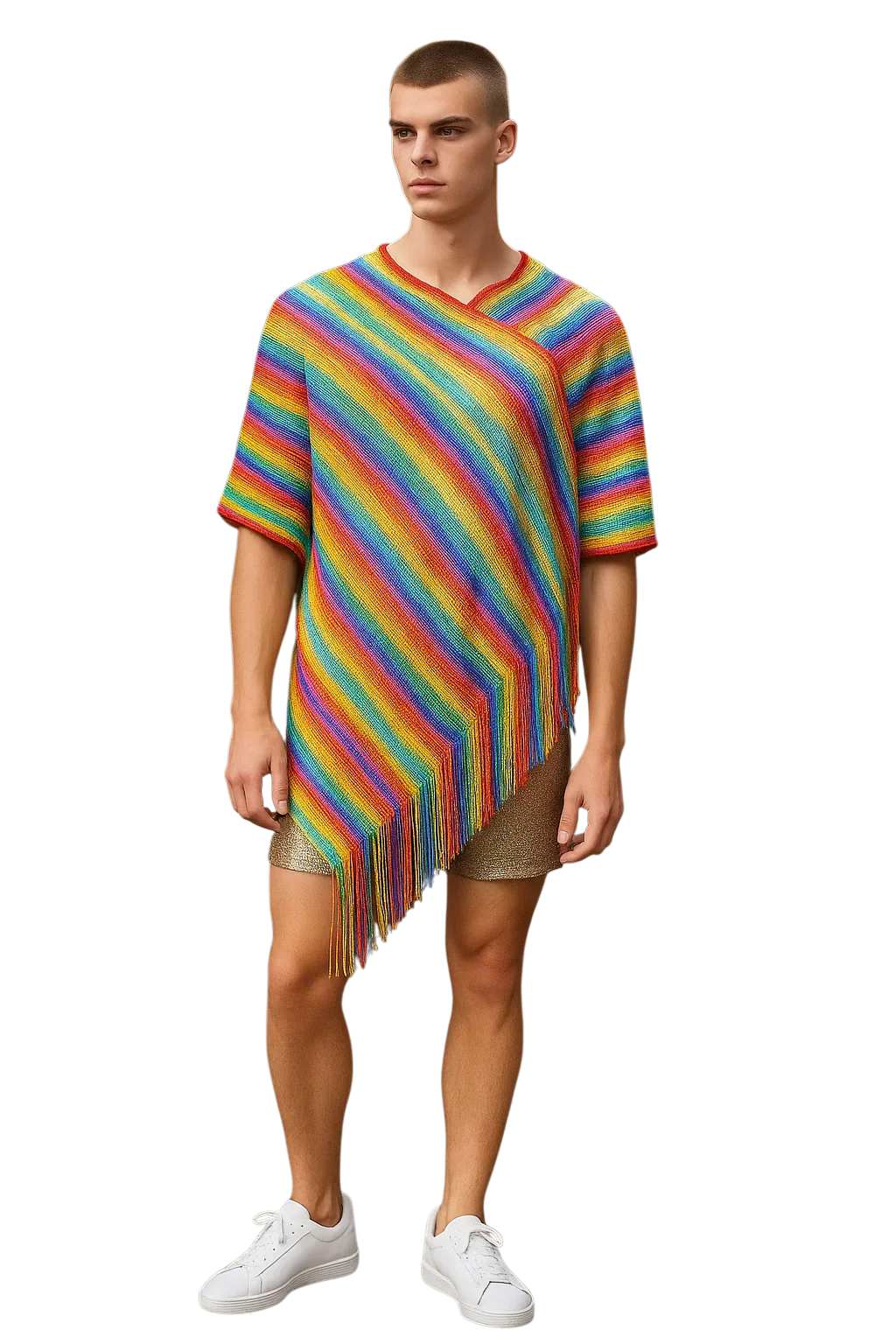 Regenbogen-Glitzer-Poncho