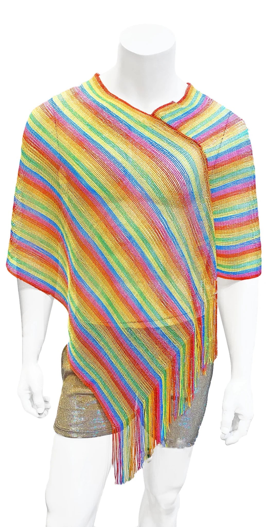Regenbogen-Glitzer-Poncho