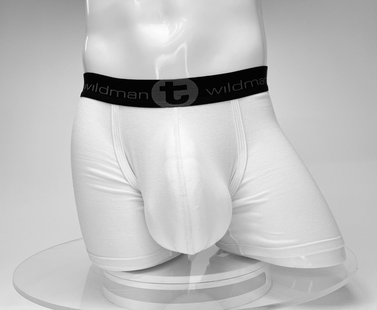 WildmanT Cotton Monster Cock 5" Inseam Boxer Brief White