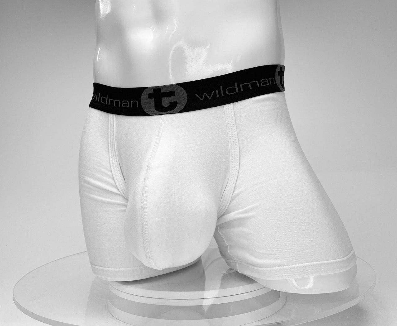 WildmanT Cotton Monster Cock 5" Inseam Boxer Brief White