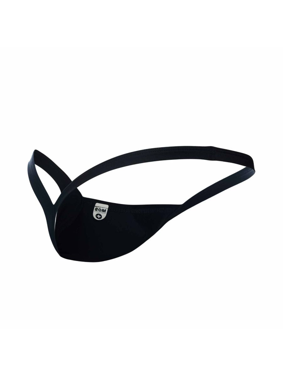 Black bom brand swim mask with sleek minimalist design and smooth silicone material in black color malebasics mbl52 y buns thongs