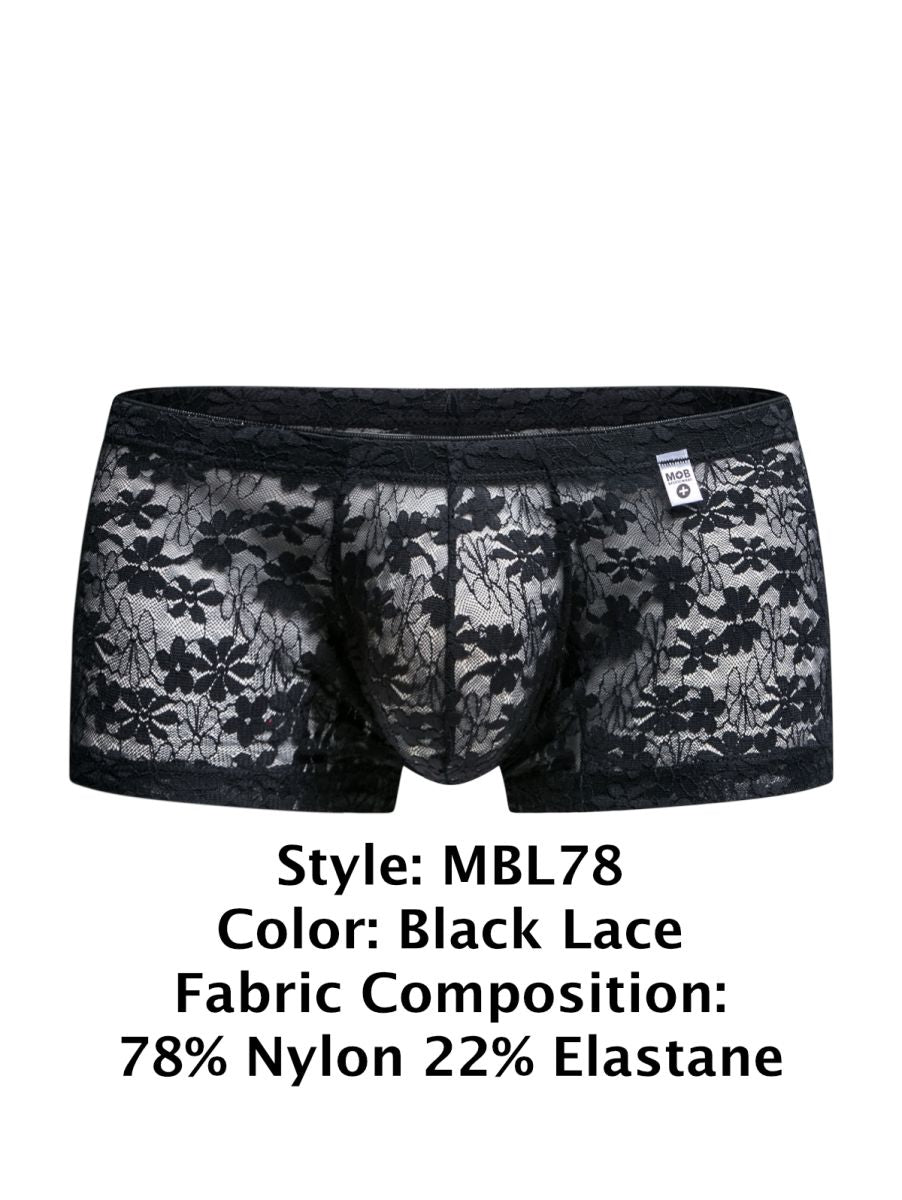 MaleBasics MBL78 Boxer en dentelle Couleur Dentelle noire