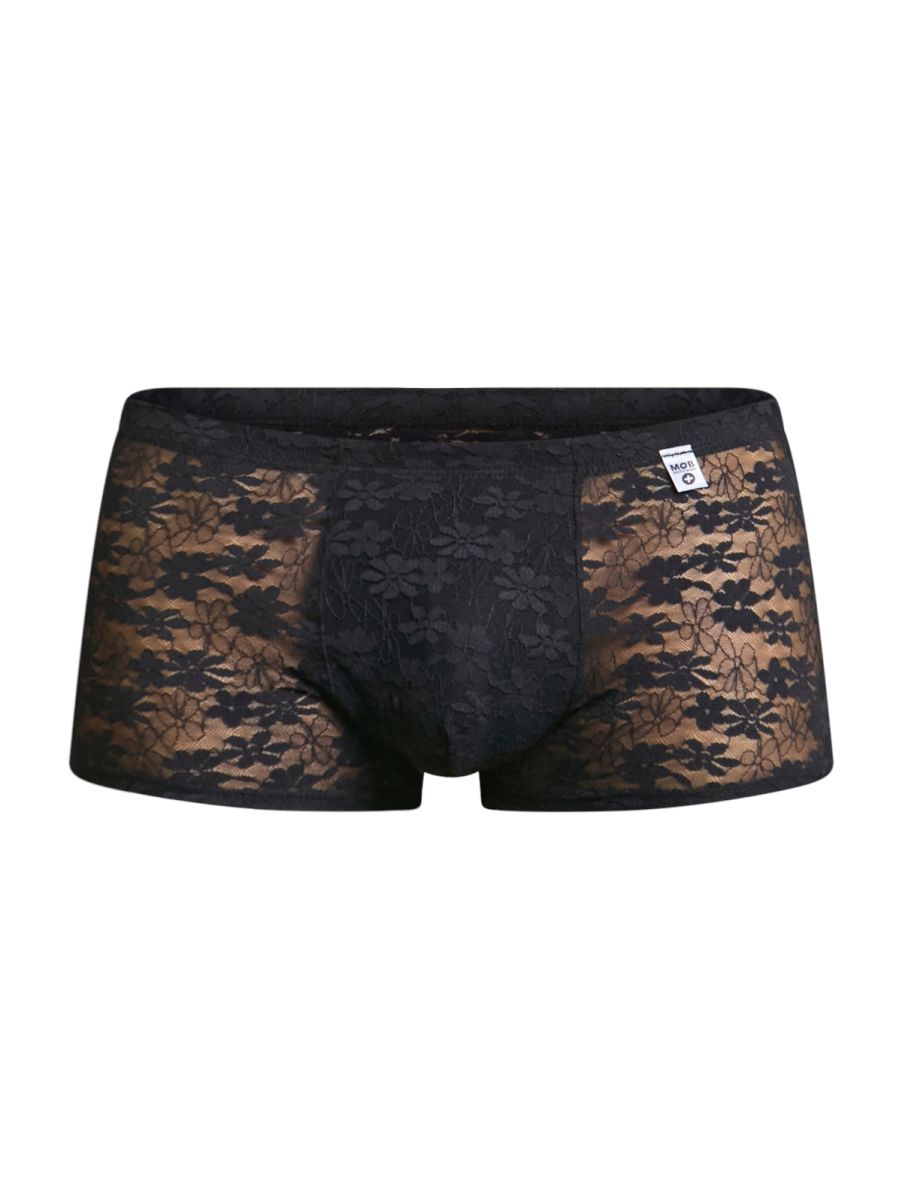 MaleBasics MBL84 Classic Pouch Trunks Color Black Lace