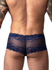 Male Power 127-280 Sassy Lace Mini Short Transparenter Beutel Farbe Navy