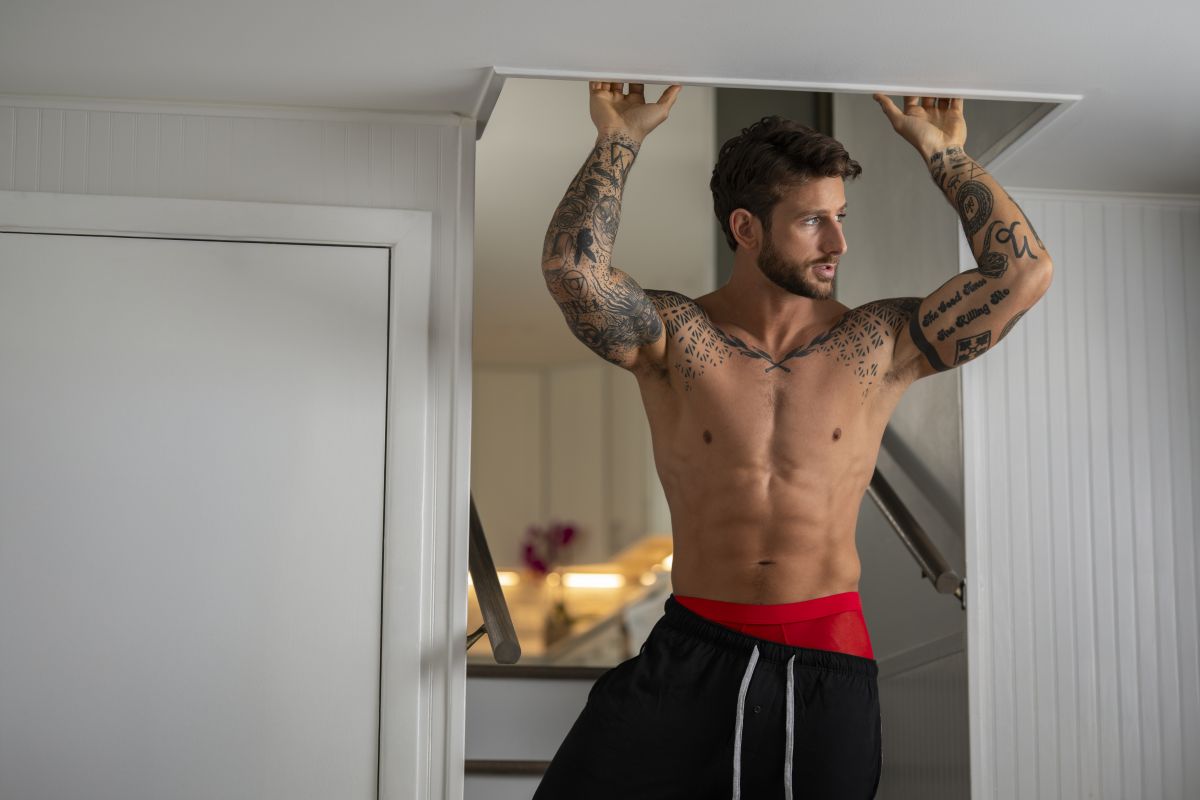 Male Power 145-307 Mesh 2 Mini Short Trunks Farbe Rot