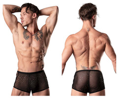 Male Power 147-288 Show Stopper Mini Short Farbe Silber Mesh Dot