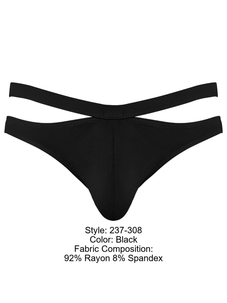 Male Power 237-308 Eco Cozy Cutout Thong Farbe Schwarz