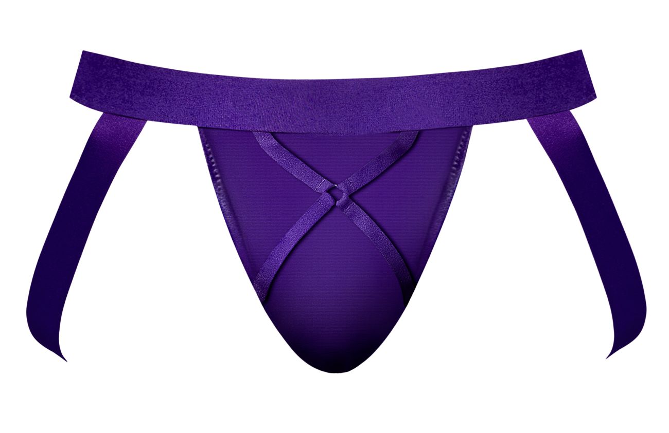 Male Power 350-302 Eggplant Crossover Jock Color Plum