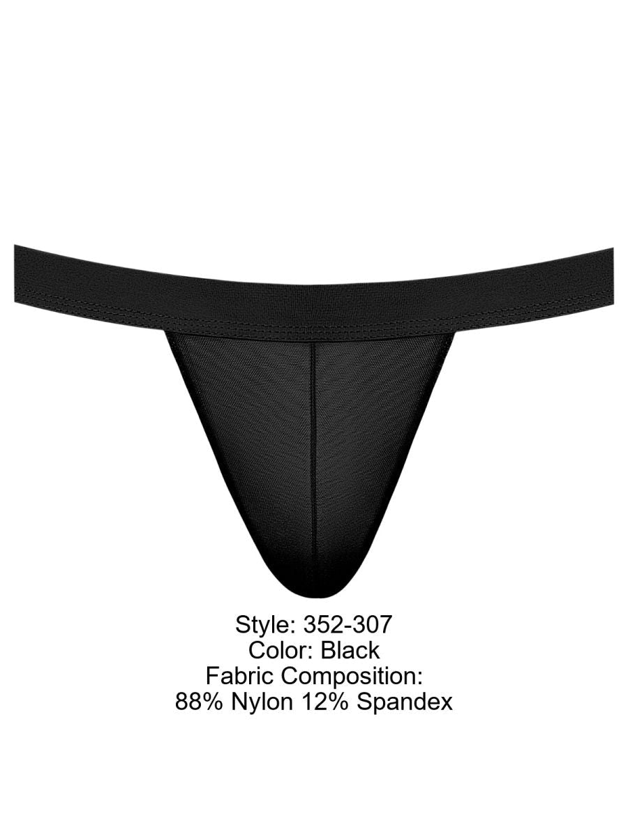Male Power 352-307 Mesh 2 Strappy Ring Jockstrap, Farbe Schwarz