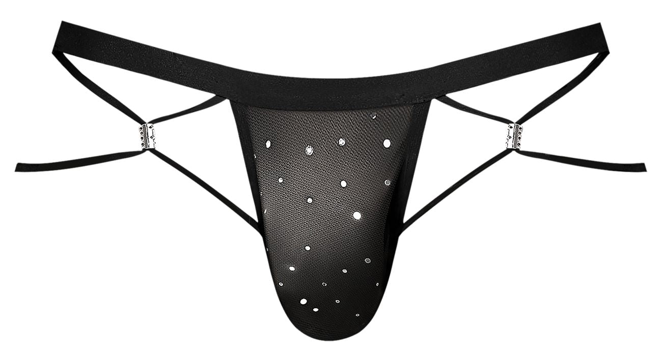 Male Power 384-288 Show Stopper Jock Farbe Silber Mesh Dot