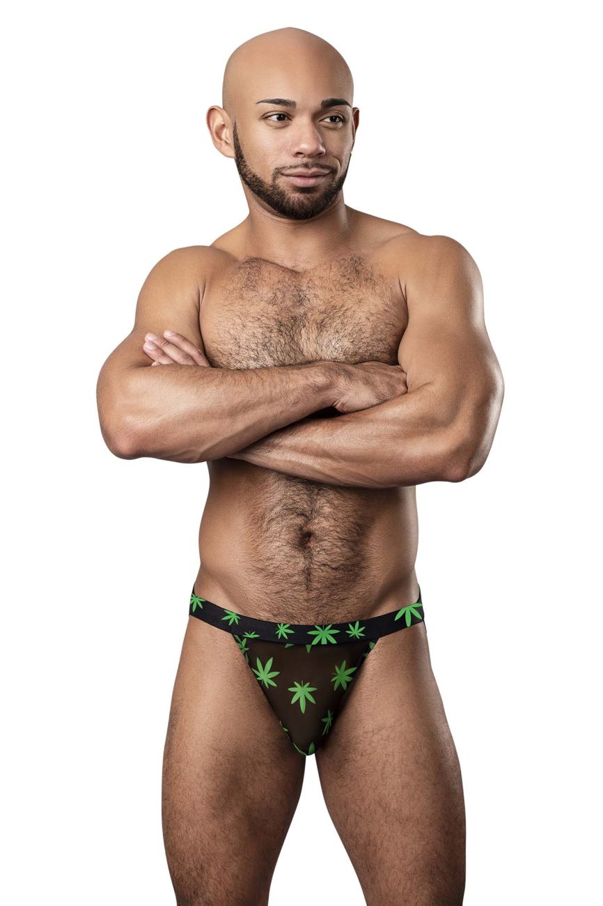 Jockstrap Hazy Dayz 390-294 de Male Power, couleur pot feuille